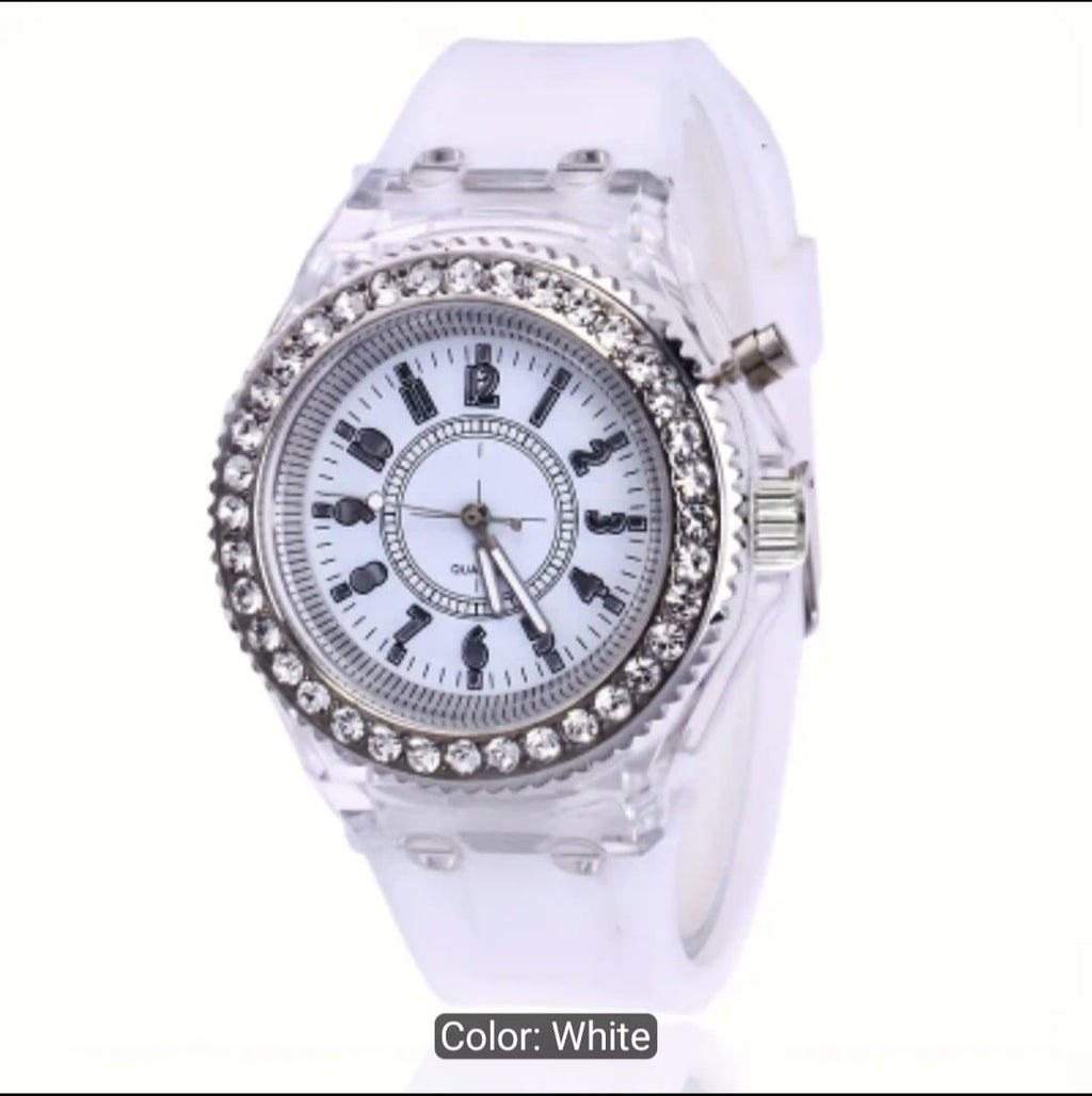 Fashionable Luminous Rhinestone Watch