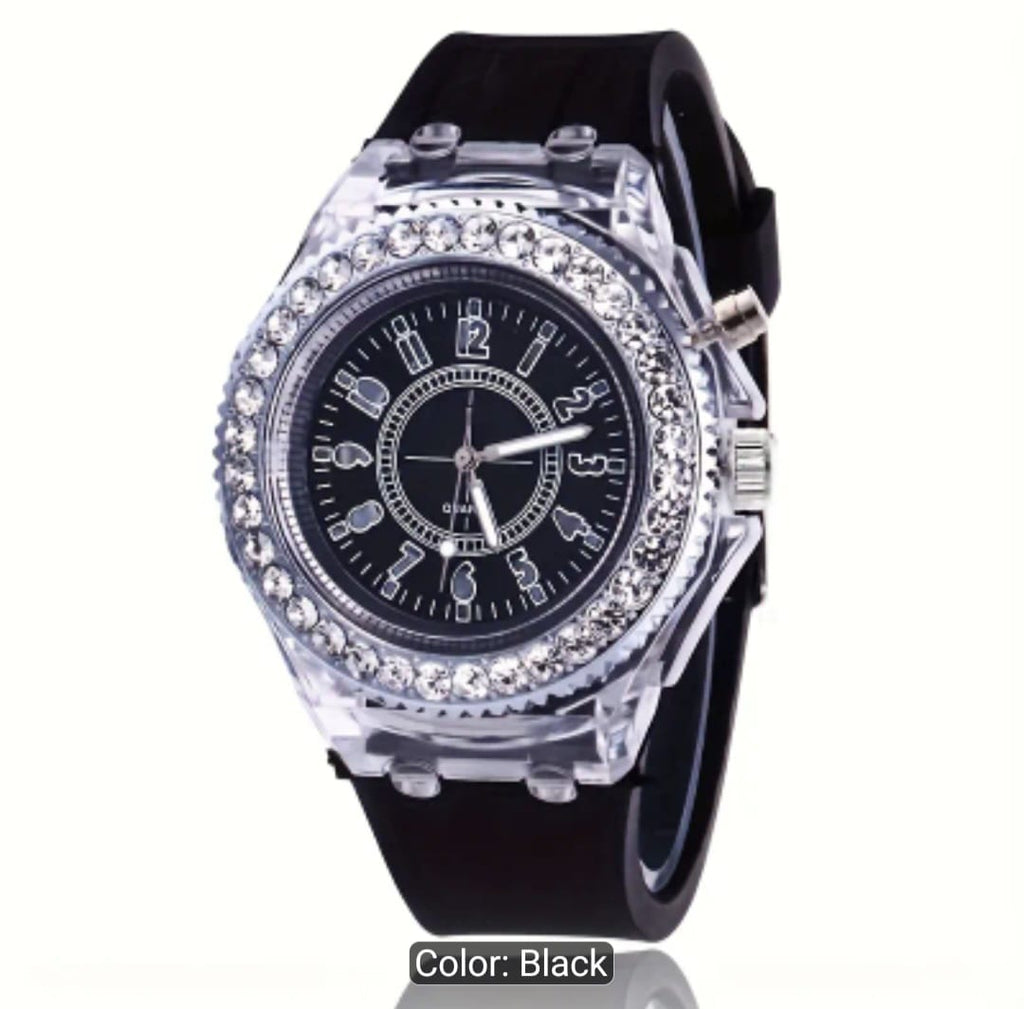 Fashionable Luminous Rhinestone Watch