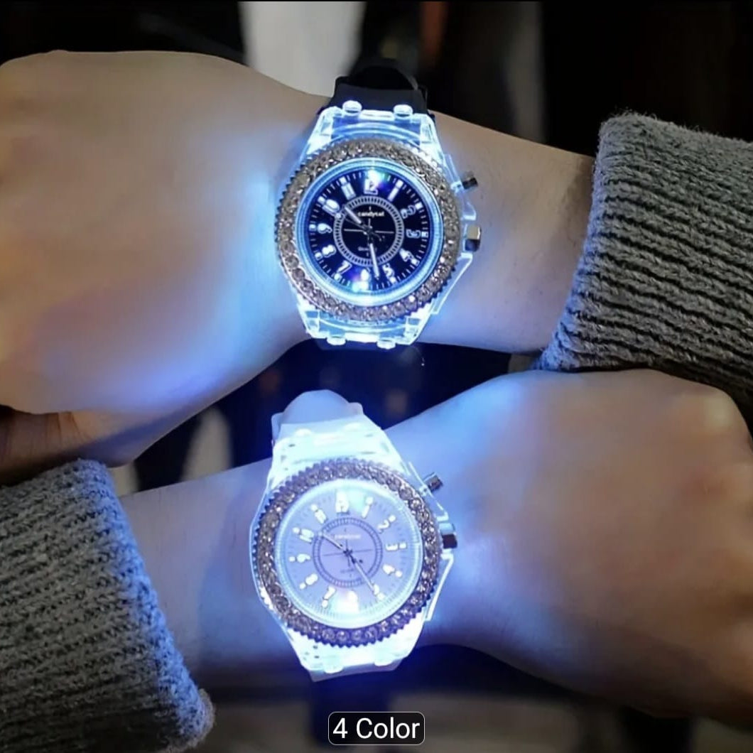 Fashionable Luminous Rhinestone Watch