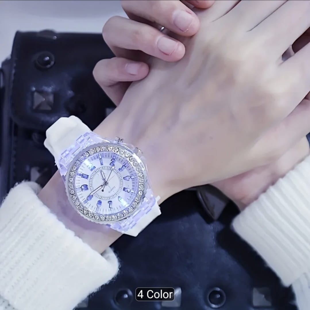 Fashionable Luminous Rhinestone Watch