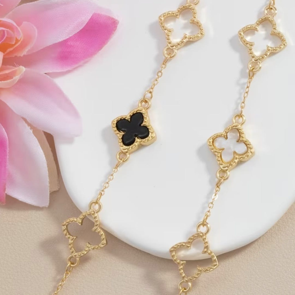 Lucky Clover Multi-Layer Chain Bracelet for Women