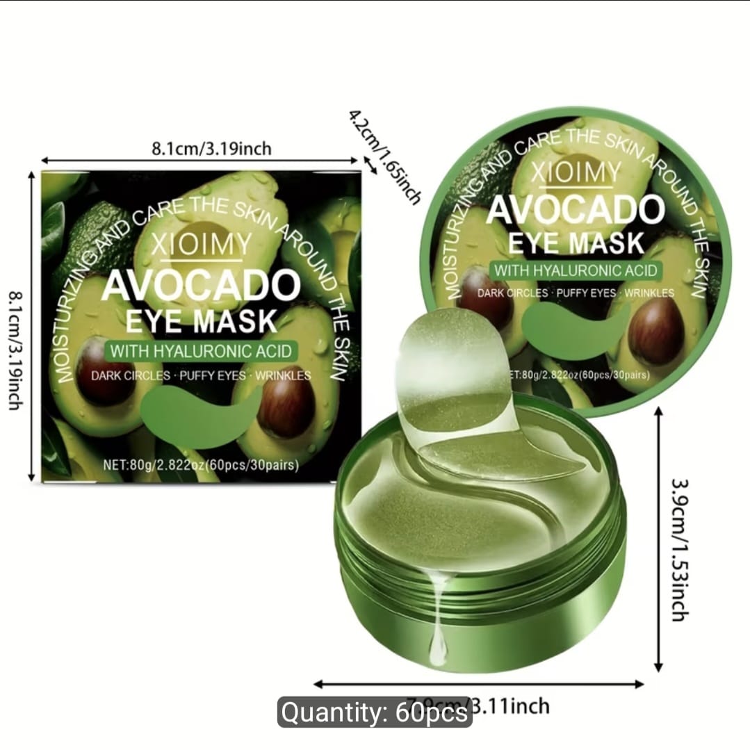 60Pcs Xioimy Avocado Collagen Eye Masks