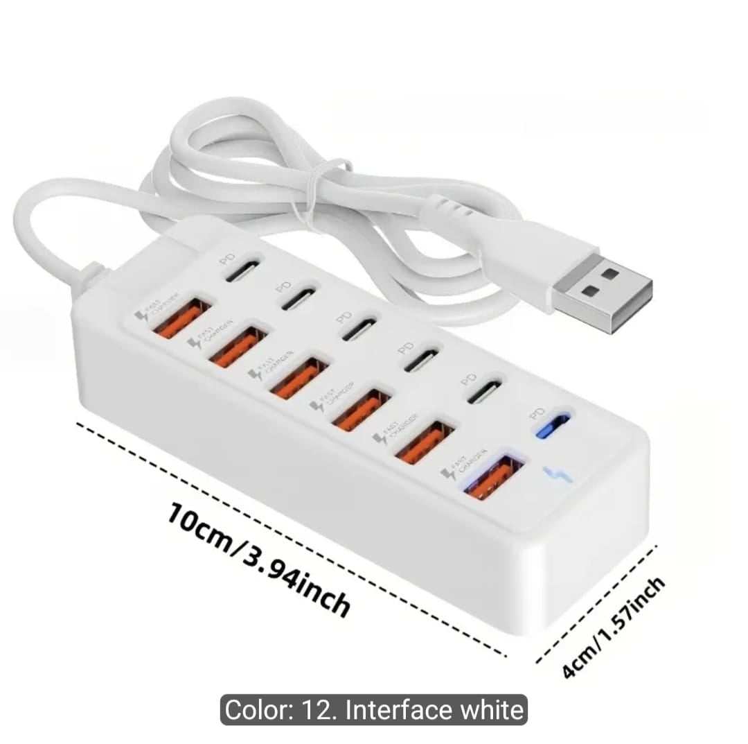 12-Port USB Fast Charging Station
