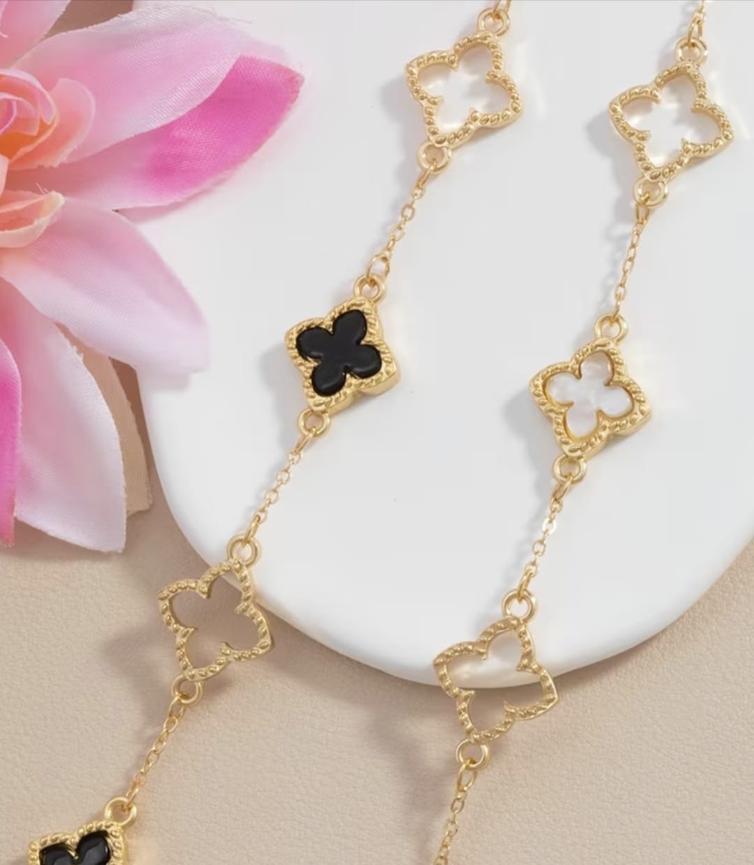 Lucky Clover Multi-Layer Chain Bracelet for Women